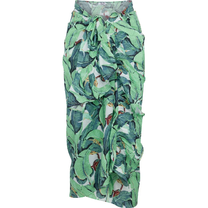 Women's Martinique® Green Banana Leaf Sarong cashmere skirt soft